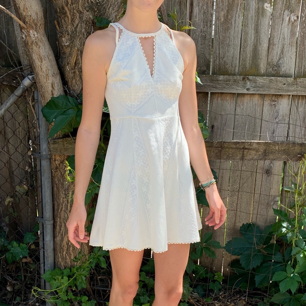 Free People white mini dress